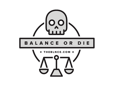 Balance Or Die balance blnce skull sticker