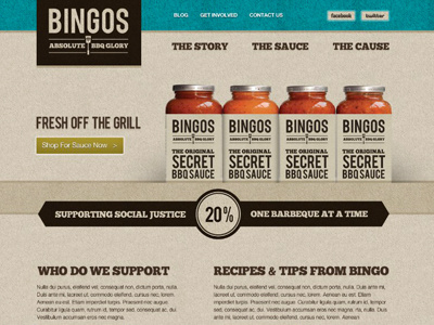 Bingos Home Page Rough bbq texture