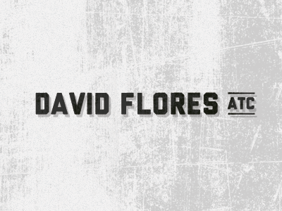 David Flores ATC grunge logotype texture typography