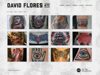 David Flores ATC Theme Mod tattoo texture web wordpress