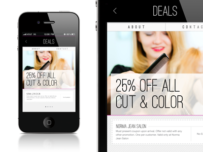 Hair Salon App app iphone pricing ui