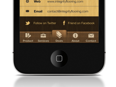 Bottom app contact flooring iphone map nav wood