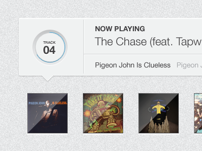 Rdio x Now Playing audio music playback player rdio track