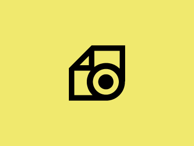 Photeasy Brand branding camera contrast logo mark minimal photo yellow