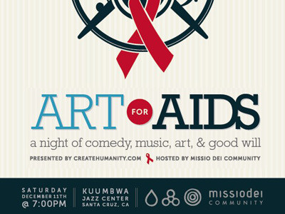 Art for Aids Poster Design Crop design nonprofit poster print