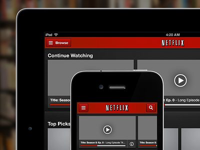 Netflix GUI buttons gui movies nav netflix