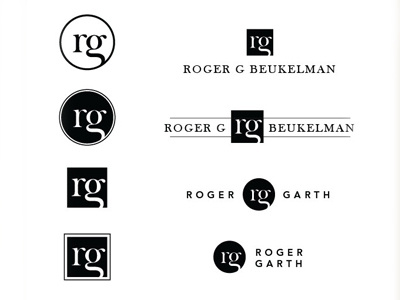 RG Beuk Logo Roughs logo process rough