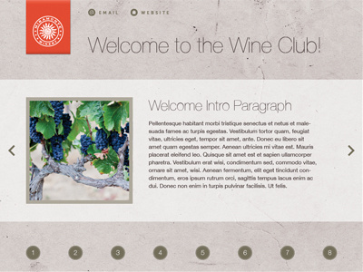 Wine Club Interactive PDF orange print design texture wine