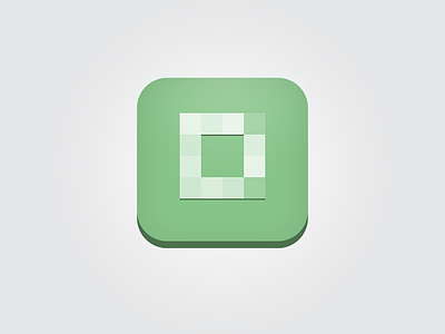 "D" Logo app icon branding green ios pixels