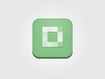 "D" Logo app icon branding green ios pixels