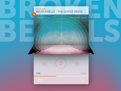 Day 005 - Music Player artist clean daily100 day005 flat minimal music party player playlist widget