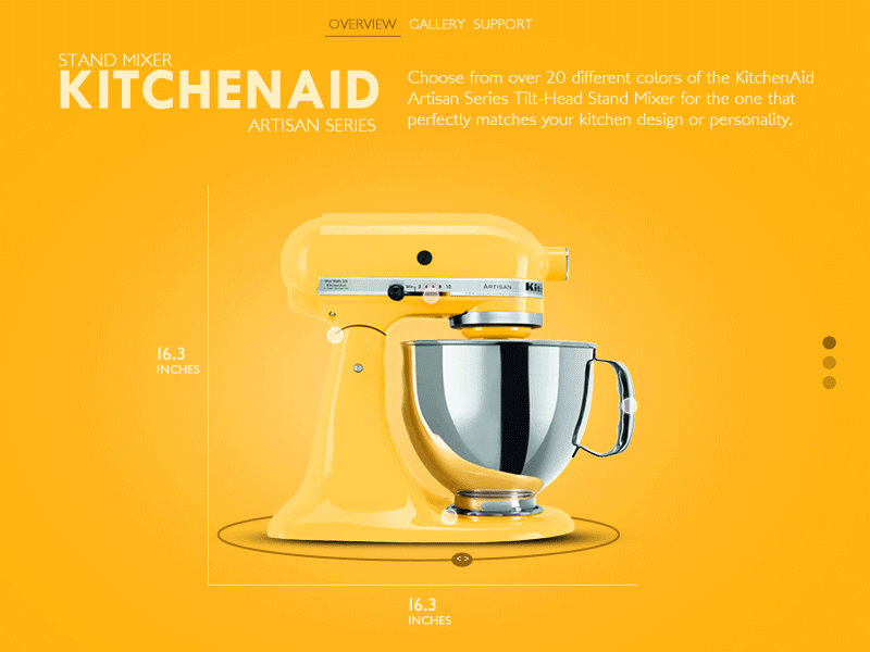 Day 022 - Technical Specifications kitchenaid mixer specifications specs stand technical ui uidaily user ux