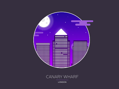 Canary Wharf - London bank canary wharf city icon london sketch3 ui ux vector