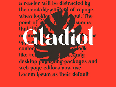 Gladiol Wordtype logo by Milanku Font