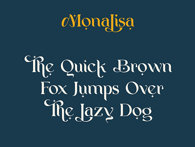 Monalisa Font branding design font graphic design logo typography ui ux vector