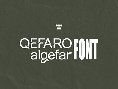 QEFARO algefar FONT branding design font graphic design illustration logo typography ui ux vector