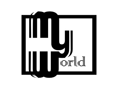 My World logo branding design font design icon illustration logo online store vector