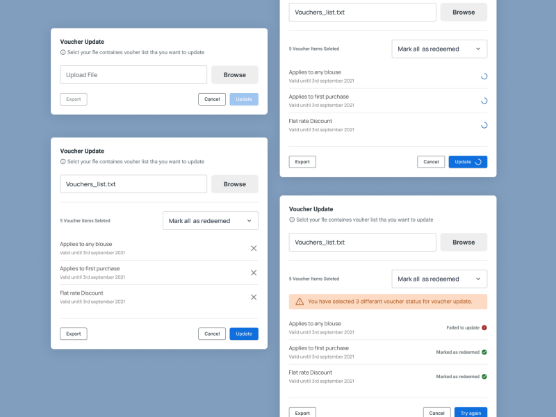 Bulk Voucher Update by Eranga Ravindu Gunawardana on Dribbble