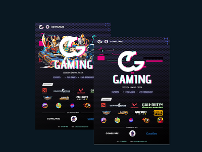 Cyber Gaming Flyer Design beginner design graphic design