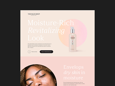 The Face Shop (Concept Landing Page) landing page product page skin care skincare ui web