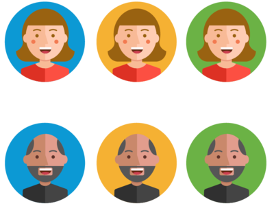Banking Personas avatar icons avatars icons illustrations people icons personas pictogram