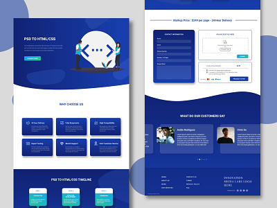 PSD to HTML Conversion Website adobexd blue corporate design gradient home screen homepage homepagedesign landingpage ui uidesign ux ux design uxui webdesign