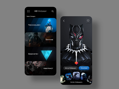 HD Wallpaper app concept