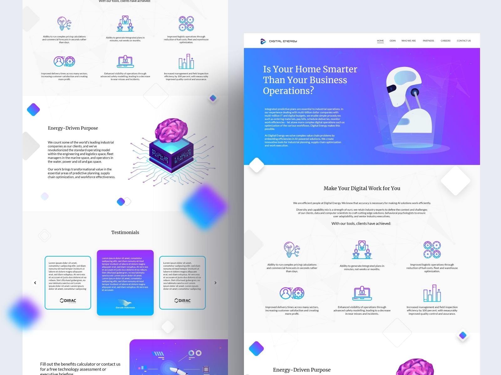 Digital Energy Website Design by Harsh Shah on Dribbble