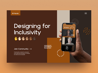 Designing for Inclusivity allhands blackandwhite blacklivesmatter community designchange designforall inclusion inclusive inclusive design inclusivity perspective