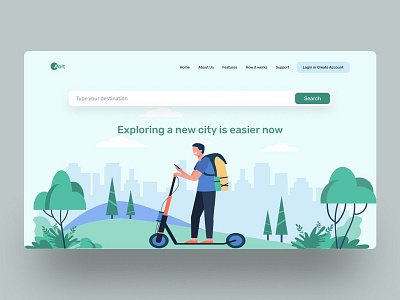New City Search Website Header city green home page homepage illustration landing page landingpage webdesign webdesigner website websitedesign websites