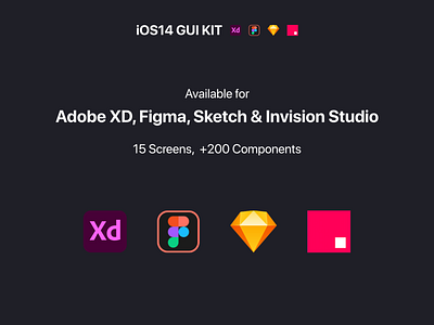 iOS14 GUI KIT adobe xd adobexd app kit design figma gui invision iphone mockups prototype sketch template wireframe xd