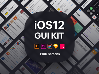 iOS12 GUI KIT app design app template apps gui illustrator kit ios ios12 iphone app kit sketch kit template ui kit xd kit