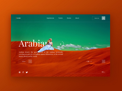 Desert Travel Web design ui ux web