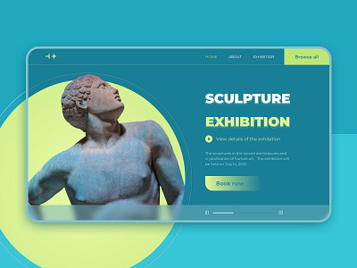 Sculpture Exhibition Website 2 design icon ui ux web