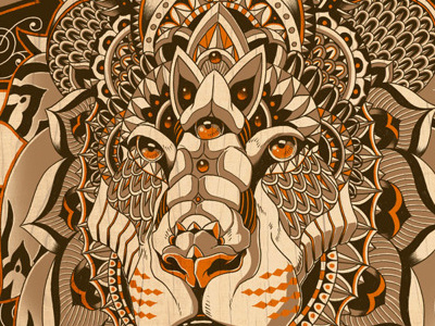 Converse Rubber Tracks Live Poster Design ben kwok bioworkz bioworkz.com converse design gig illustration lion ornate pattern poster texture