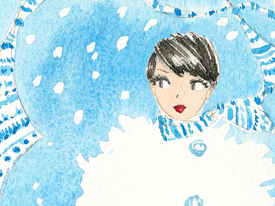 Looks Like Snow fashion illustration watercolors