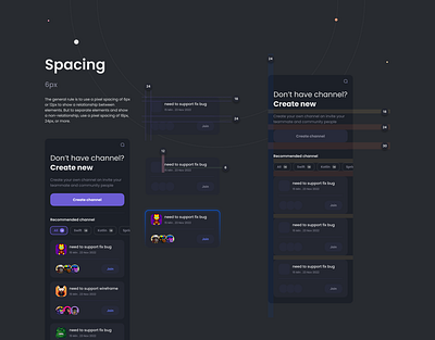 Spacing for Agile app - UI showcase