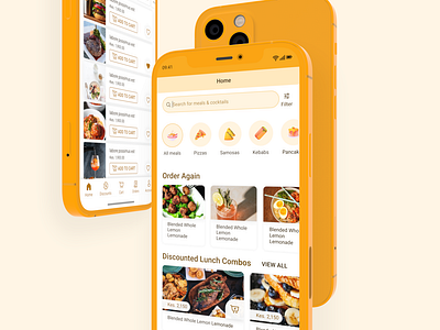 Senje's Food Delivery App Mockups