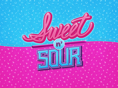 Sweet n' Sour custom lettering pattern sour sweet type typography