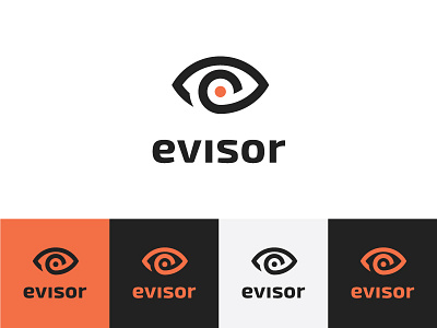 Evisor Logo A app brand concept logo orange wip