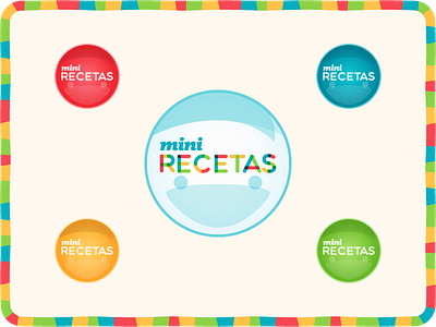 Mini Recetas logo brand concept food kids logo recipes wip