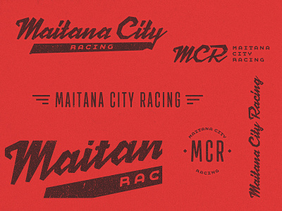 Maitana City Racing (props) brand cars custom identity letttering logo logotype racing seal vintage wordmark
