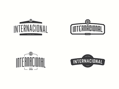 Internacional brand globe identity logo logotype mark project seal vintage wip