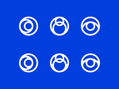 circular explorations branding circle eye icon logo mark stroke