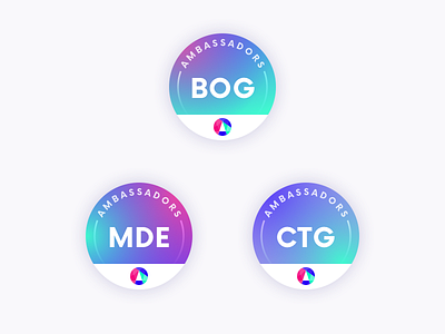 Ambassadors Badges badge brand gradient identity logo sketchapp travel