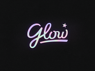 Glow ⭐ brand custom glow identity lettering logomark logotype star