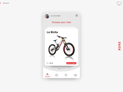 Riders animation app concept identity interface mountainbike mtb responsive sports ui ux web