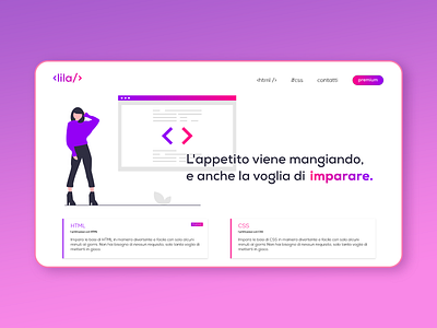 <lila/> website concept for code tutorial coding website website design