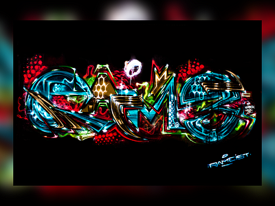 Colorful Graffiti on Wall editing foto graffiti photography photoshop