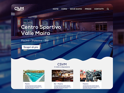 Centro Sportivo Valle Maira Website Concept